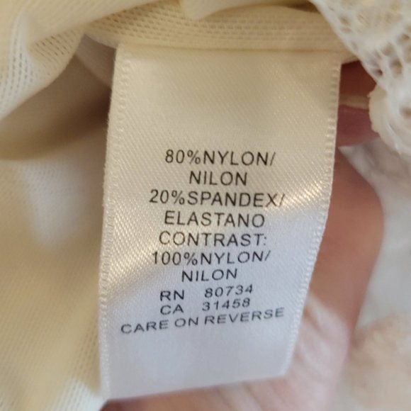 BCBGMaxAzria Runway Chantilly Lace Cream Cami Slip Dress Size XS - Picture 10 of 10